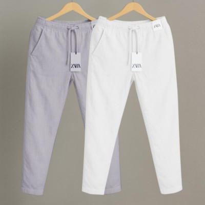 2 Pcs Combo Premium cotton trouser for Men (Ash & White)