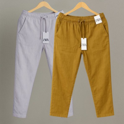 2 Pcs Combo Premium cotton trouser for Men (Ash & Brown)