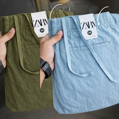 2 Pcs combo Most Demandable cotton trouser for Men (Olive & Sky)
