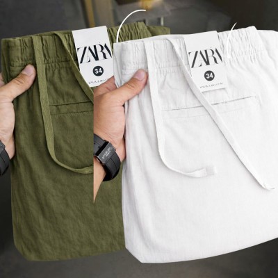 2 Pcs combo Most Demandable cotton trouser for Men (Olive & White)