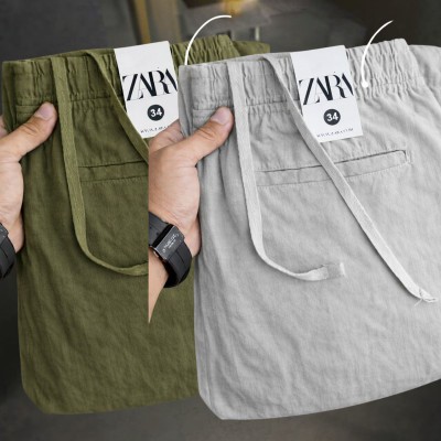 2 Pcs combo Most Demandable cotton trouser for Men (Olive & Ash)