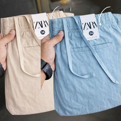 2 Pcs combo Most Demandable cotton trouser for Men (Biscuit & Sky)