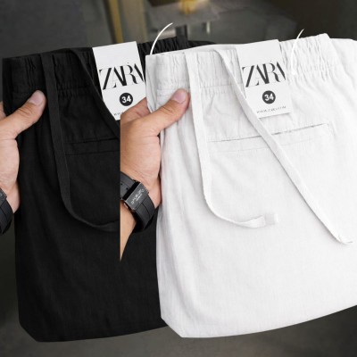 2 Pcs combo Most Demandable cotton trouser for Men (Black & White)