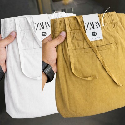 2 Pcs combo Most Demandable cotton trouser for Men (White & Brown)