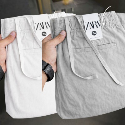 2 Pcs combo Most Demandable cotton trouser for Men (White & Ash)