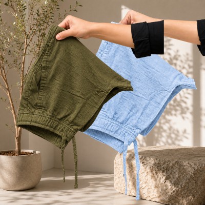 2 Pcs combo Most Demandable cotton trouser for Men (Olive & Sky)