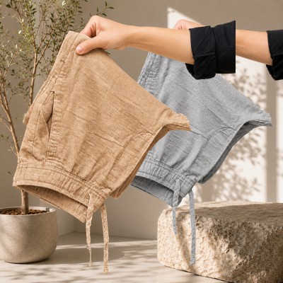 2 Pcs combo Most Demandable cotton trouser for Men (Brown & Ash)