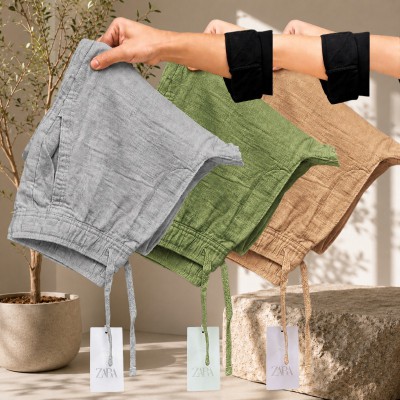 3 Pcs combo Most Demandable cotton trouser for Men (Ash, Olive & Brown)