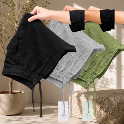3 Pcs combo Most Demandable cotton trouser for Men (Black, Ash & Olive)